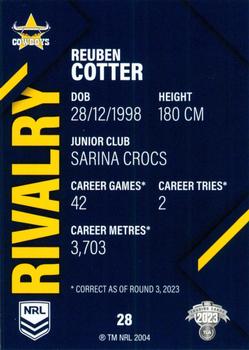 2023 NRL Traders Rivalry #28 Reuben Cotter Back